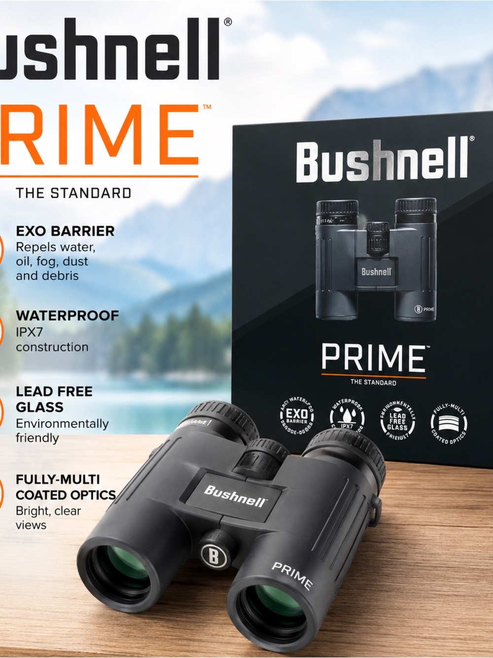 Prime 10x25 Binoculars - Black